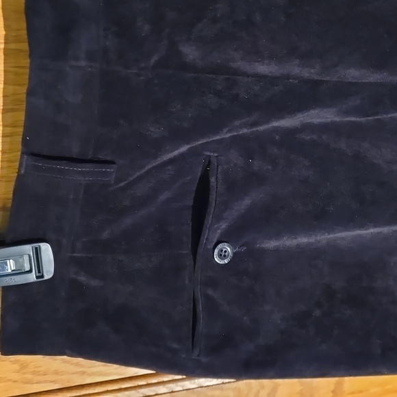 Stacy Adams Black Velvety Corduroy Pants Cuffs & Pleated Wide Leg Men's 36Wx26L - Picture 3 of 11